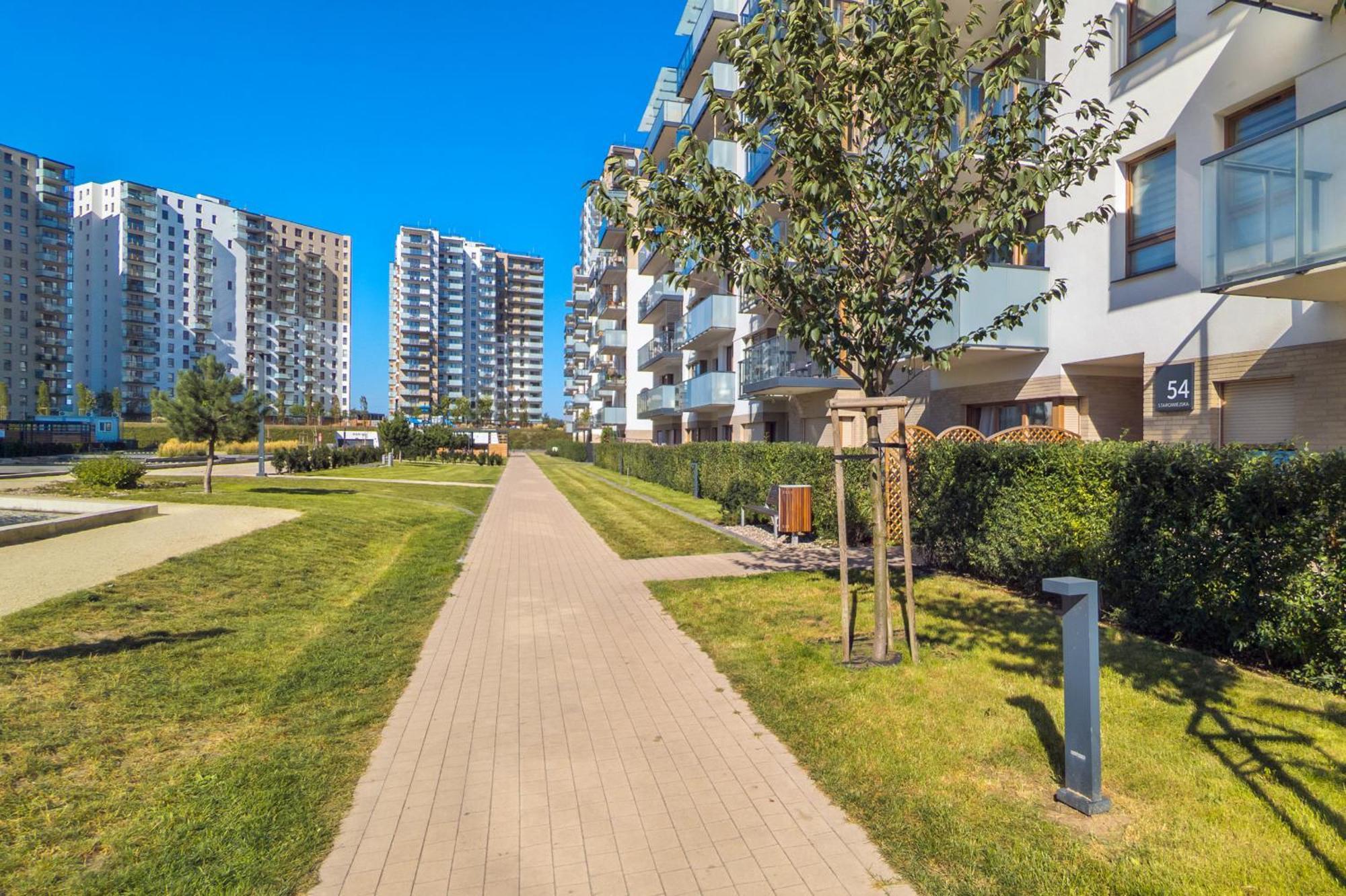 Starowiejska Apartment With Balcony Next To Arena Gdansk Stadium By Noclegi Renters Ngoại thất bức ảnh